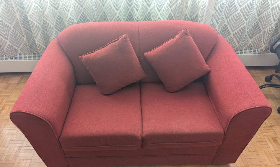 Red Loveseat and Sofa Set for sale - photo 3