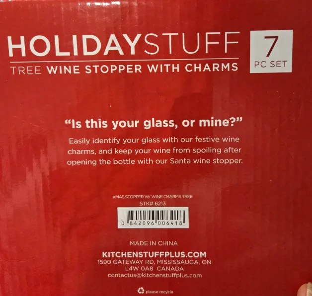 Holiday Tree Wine Stopper with Charms image indicator(2)