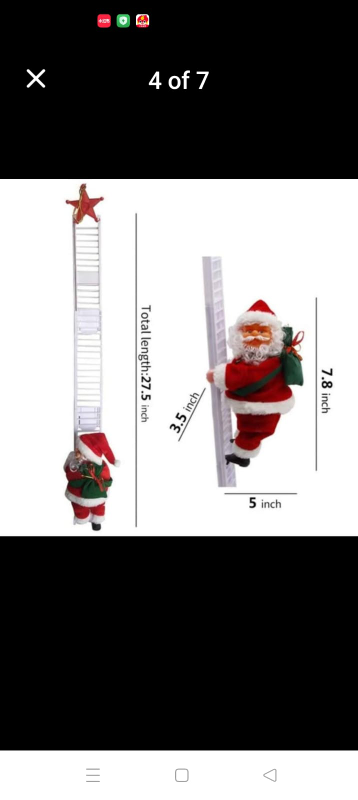 Singing and Climbing Santa Claus Christmas Decoration