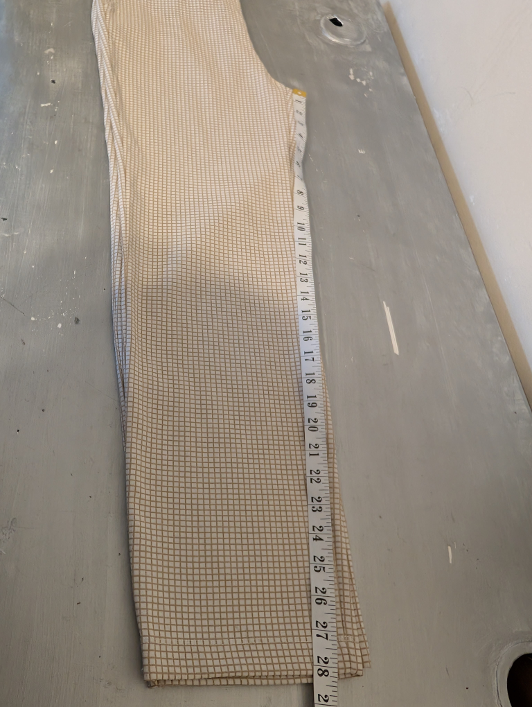 NWT Max Studio Grid Beige High Rise Checked Pant Size XL - photo 5