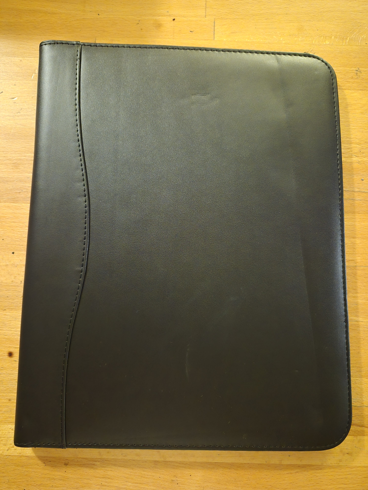 Black Leather A4 Binder