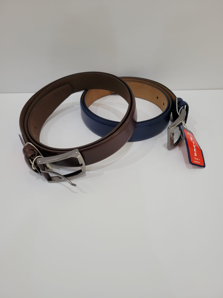 Rives Genuine Leather Belts - Brown and Navy - photo 4