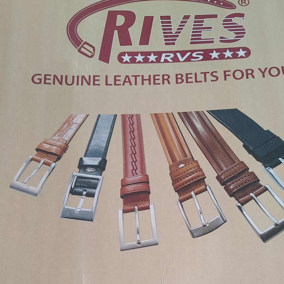Rives Genuine Leather Belts - Brown and Navy - photo 5