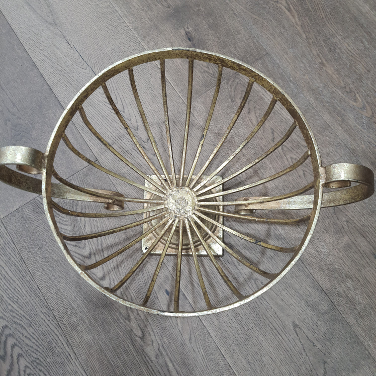 Gold Metal Bowl with Handles - photo 3