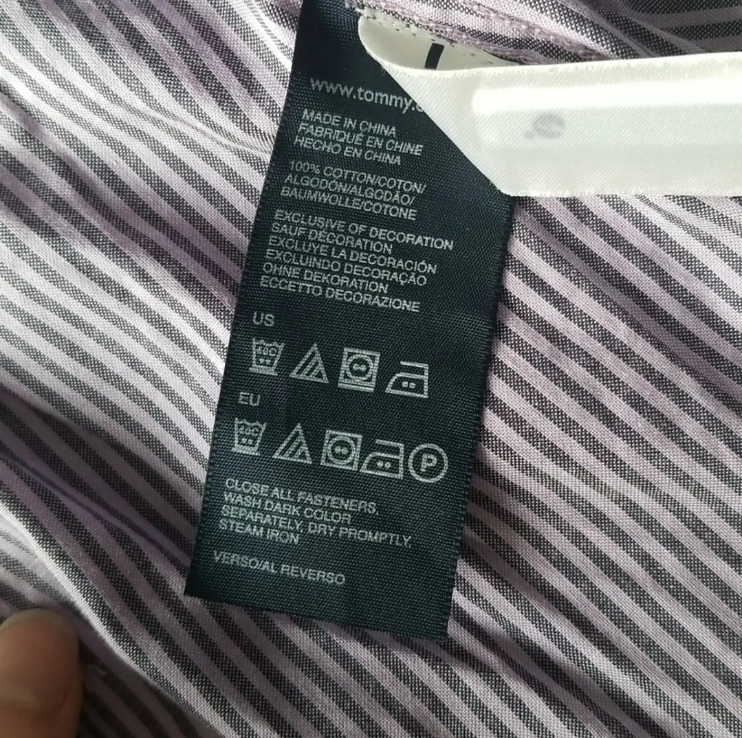 Tommy Hilfiger Purple Striped Button Blouse Size S image indicator(5)