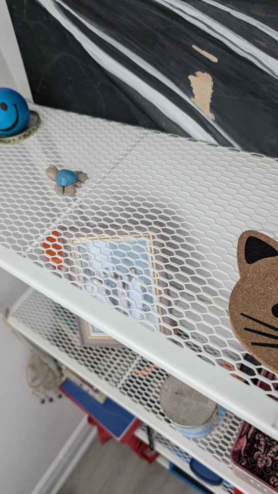 White Metal Shelving Unit - photo 4