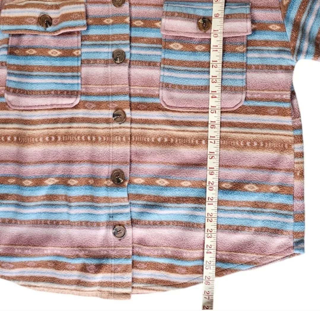 Wild Skye Western Pastel Fleece Shirt women's XL image indicator(7)