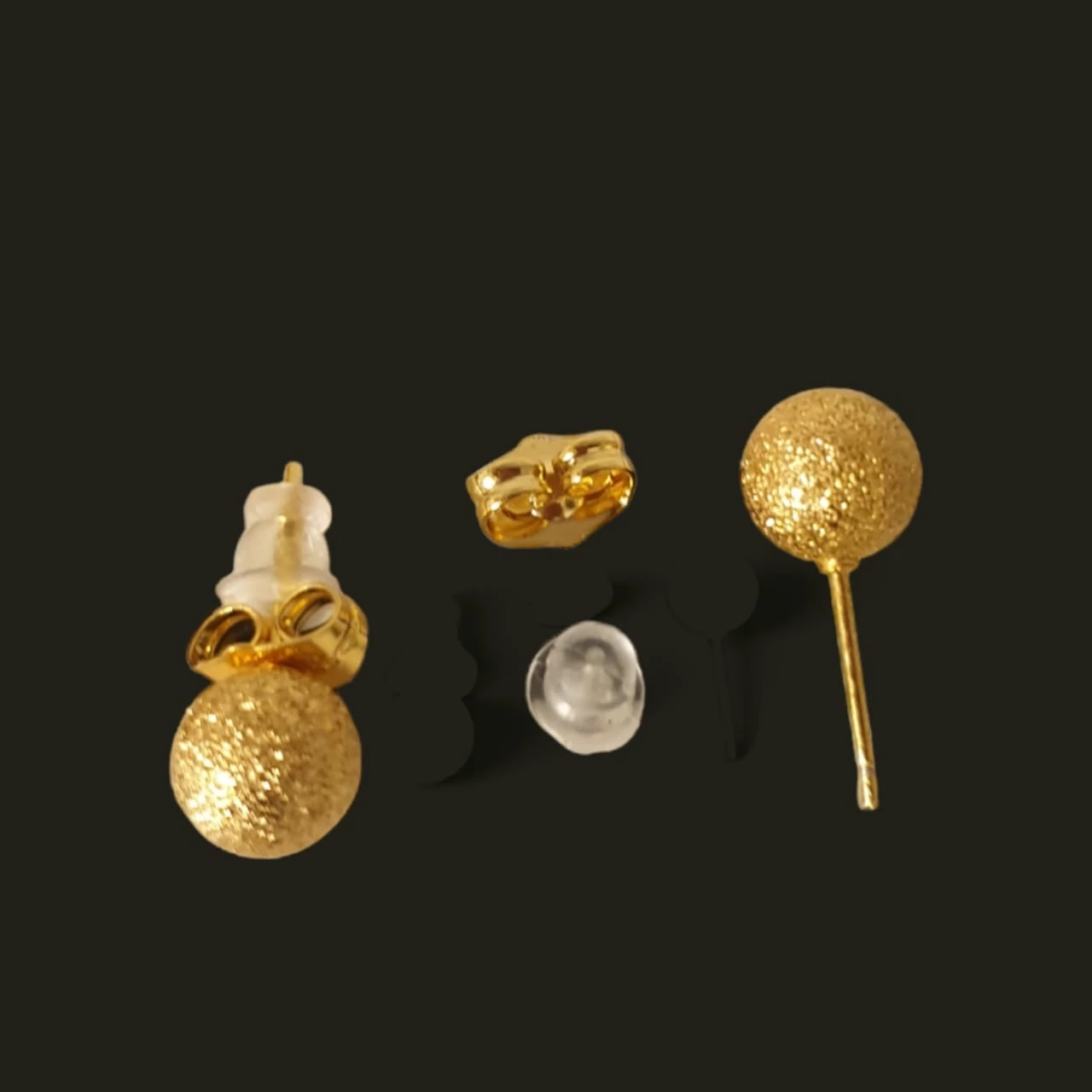 Romanian Gold Ball Stud Earrings - photo 3