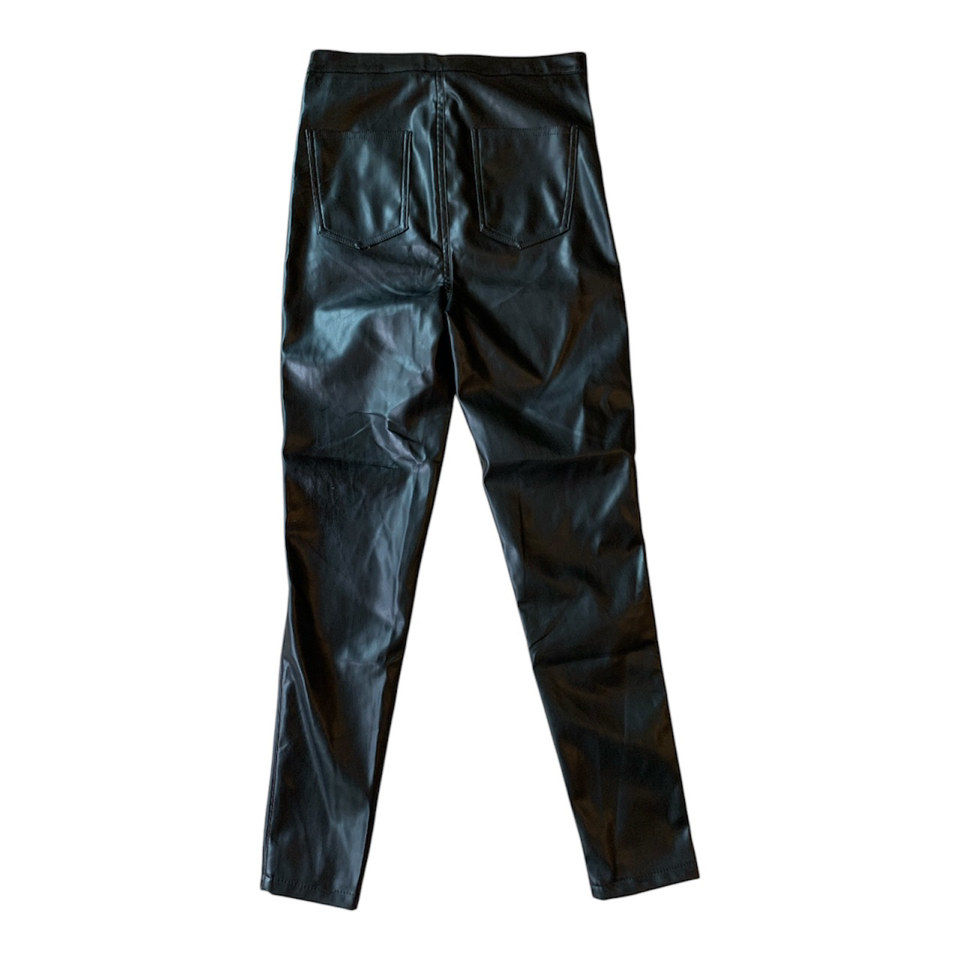 NWT Wet Seal Faux Black Leather Straight Leg Pants - photo 3