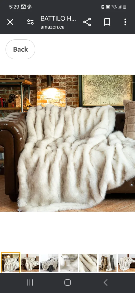 Faux Fur Throw Blanket thumbnail