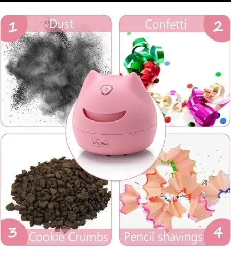 ChicNow Pink Cat Desktop Vacuum Cleaner image indicator(2)