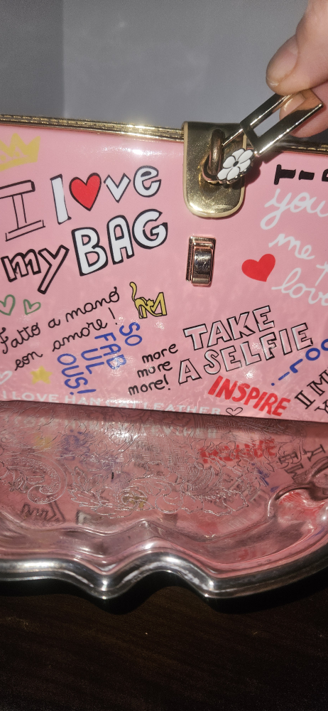 Pink funky cute clutch crossbody purse - photo 2