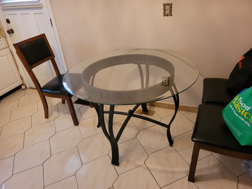 Glass Top Dining Table