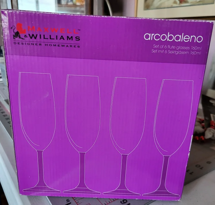 Maxwell & Williams Arcobaleno Flute Glasses Set of 6 image indicator(2)