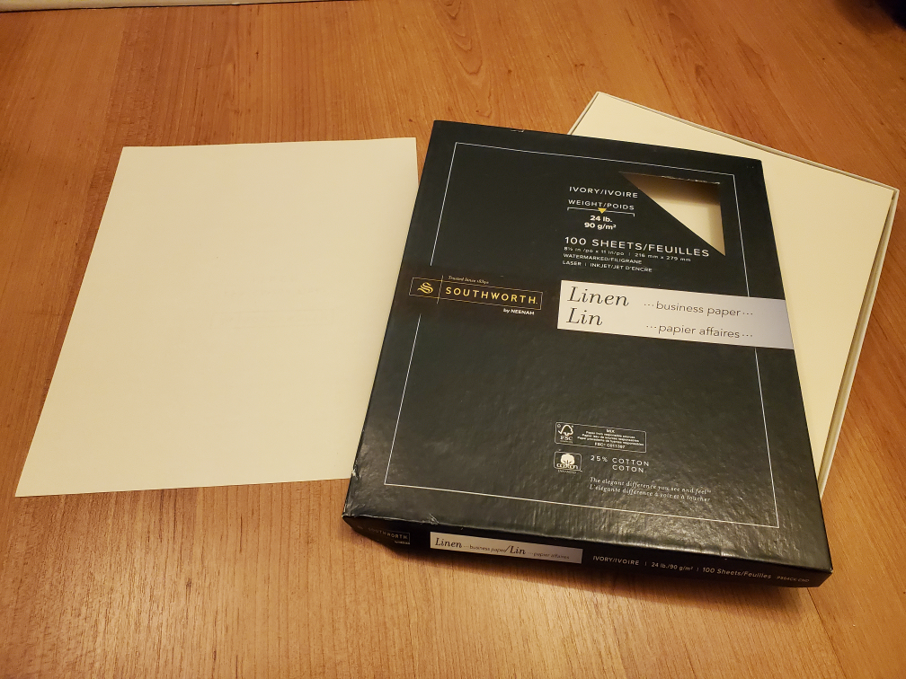 Southworth Linen 24lb Paper - 80 Sheets
