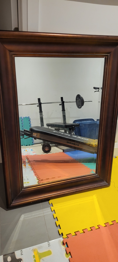 Large Wooden Framed Mirror