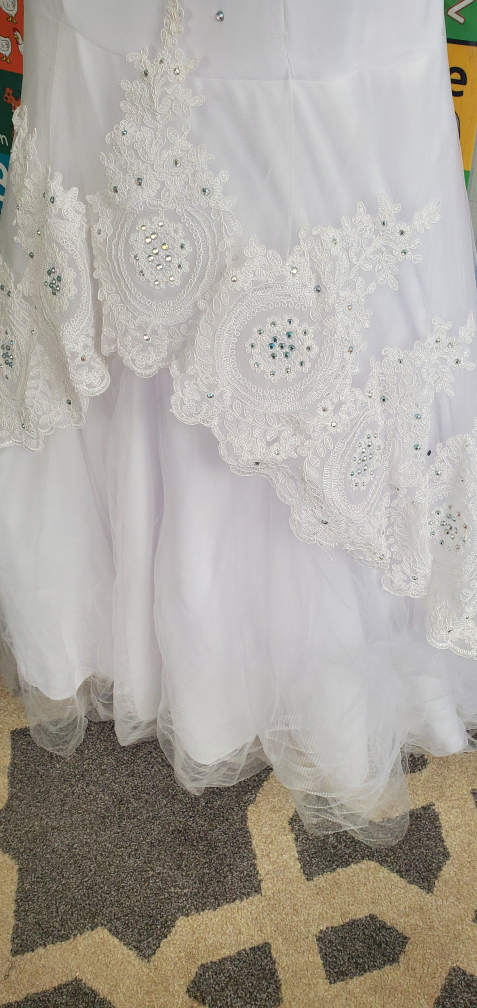 White Lace Mermaid Wedding Dress - photo 3