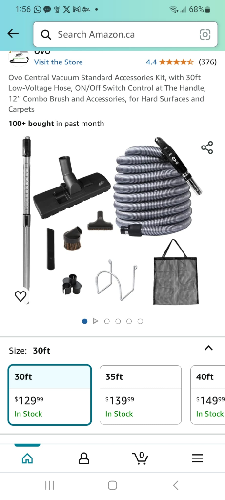 OVO Central Vacuum With Accessories Kit 30ft - photo 5