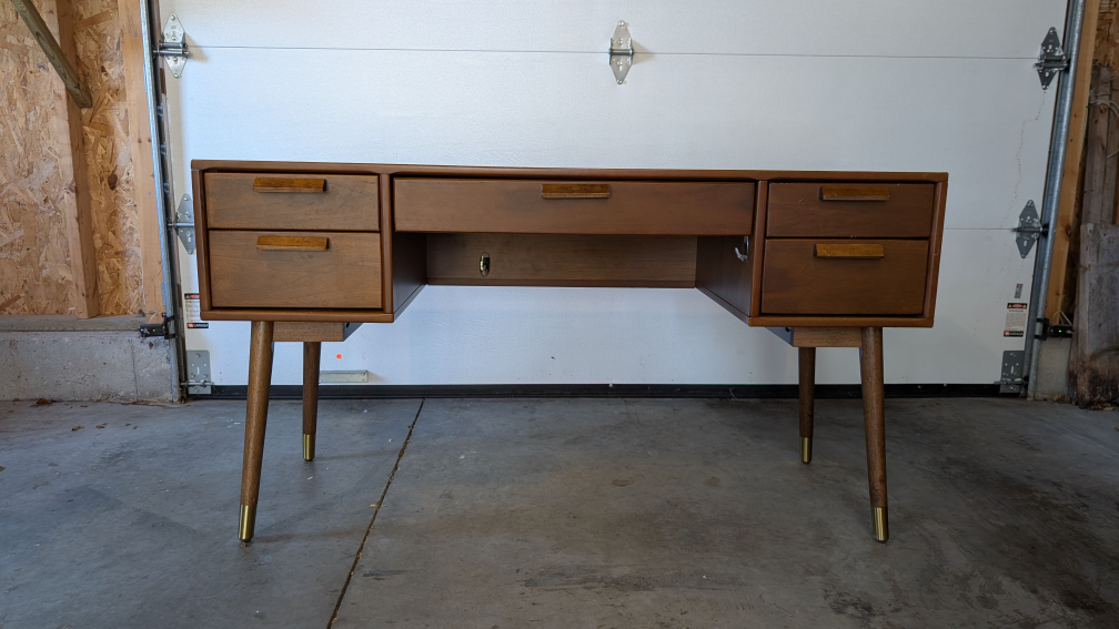 MCM Desk In A Walnut Finish