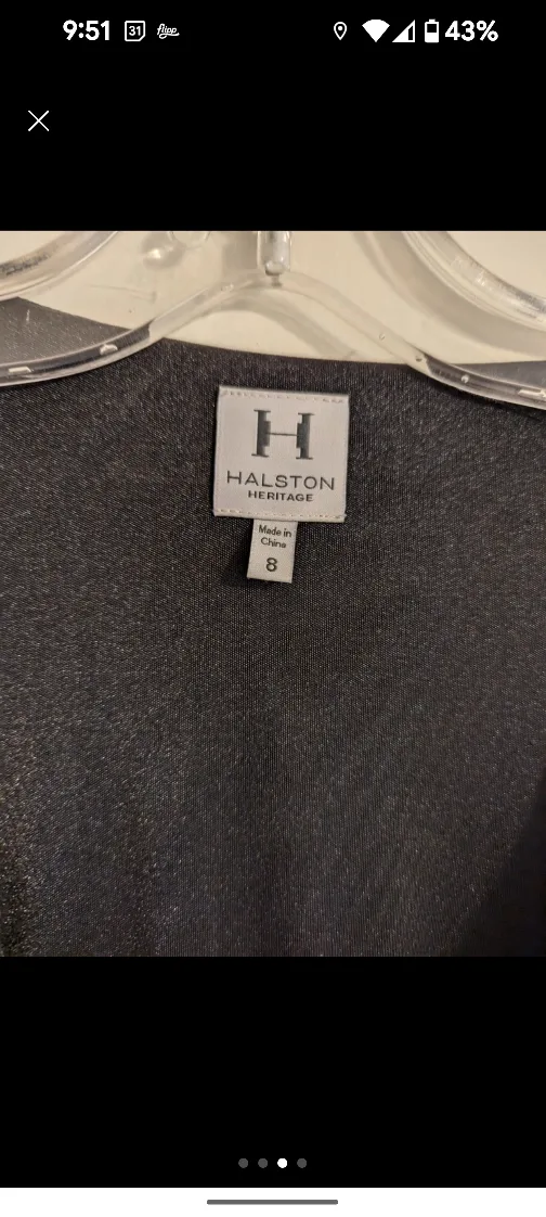 **HALSTON HERITAGE** SILKY COCKTAIL DRESS image indicator(3)