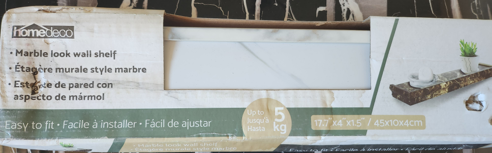 #thriftypicks Marble Look Wall Shelf white