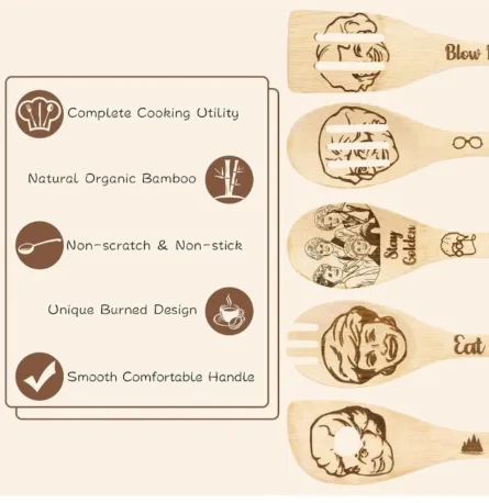 Golden Girls Wooden Utensil Set image indicator(4)