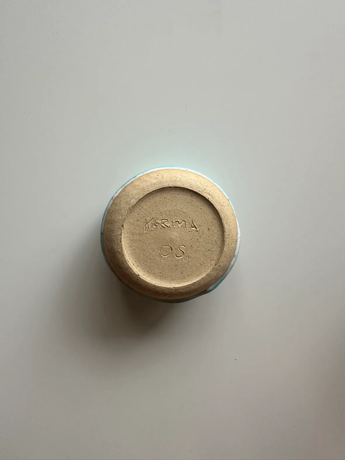 Local Handmade Turquoise Ceramic Bowl/Cup (hidden foot ring) image indicator(3)