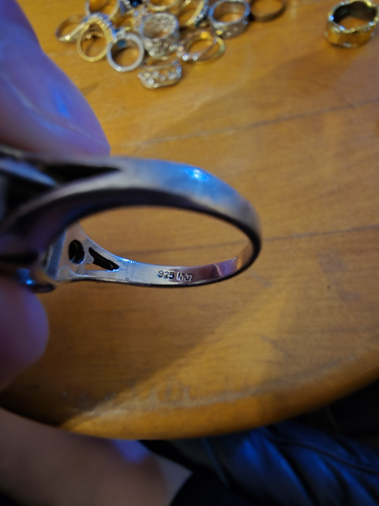 Sterling Silver Blue Stone Ring - photo 2