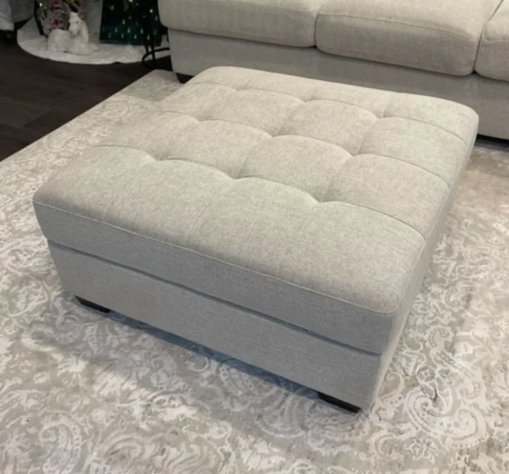 Light Grey Storage Ottoman thumbnail