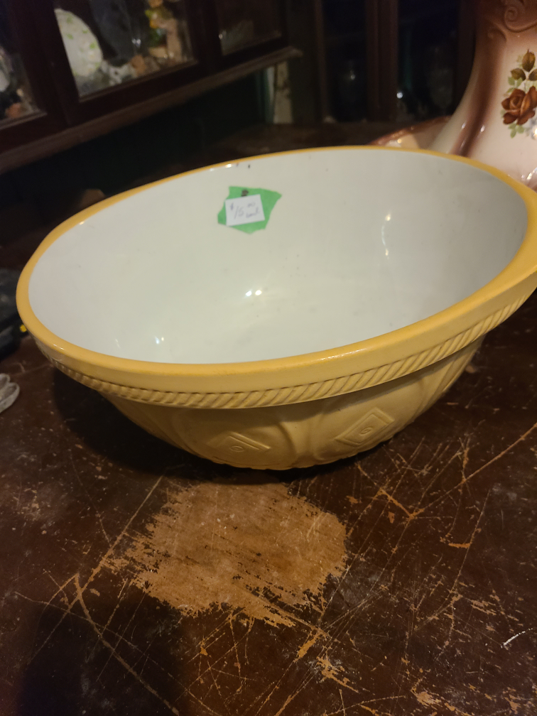Vintage Yellow Mixing Bowl