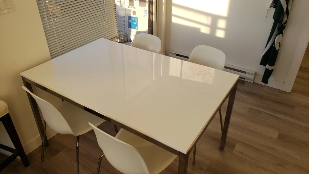 Ikea Torsby Table + 4 Ikea Broringe Chairs, White - photo 3