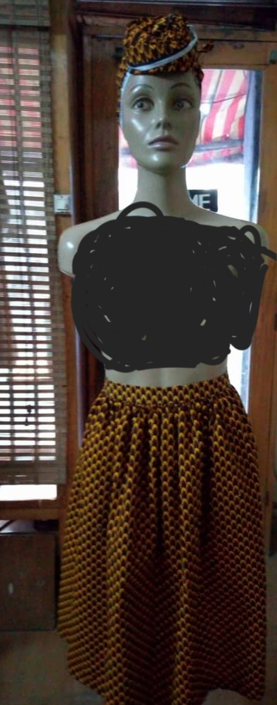 Yellow and Brown Skirt