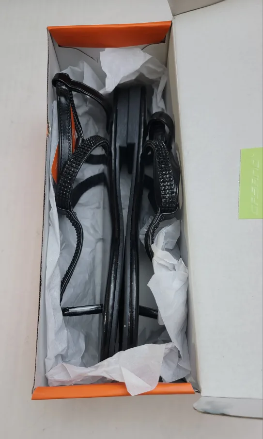 Harvest Land Women's Sparkly Gladiator T-Strap Sandals image indicator(8)