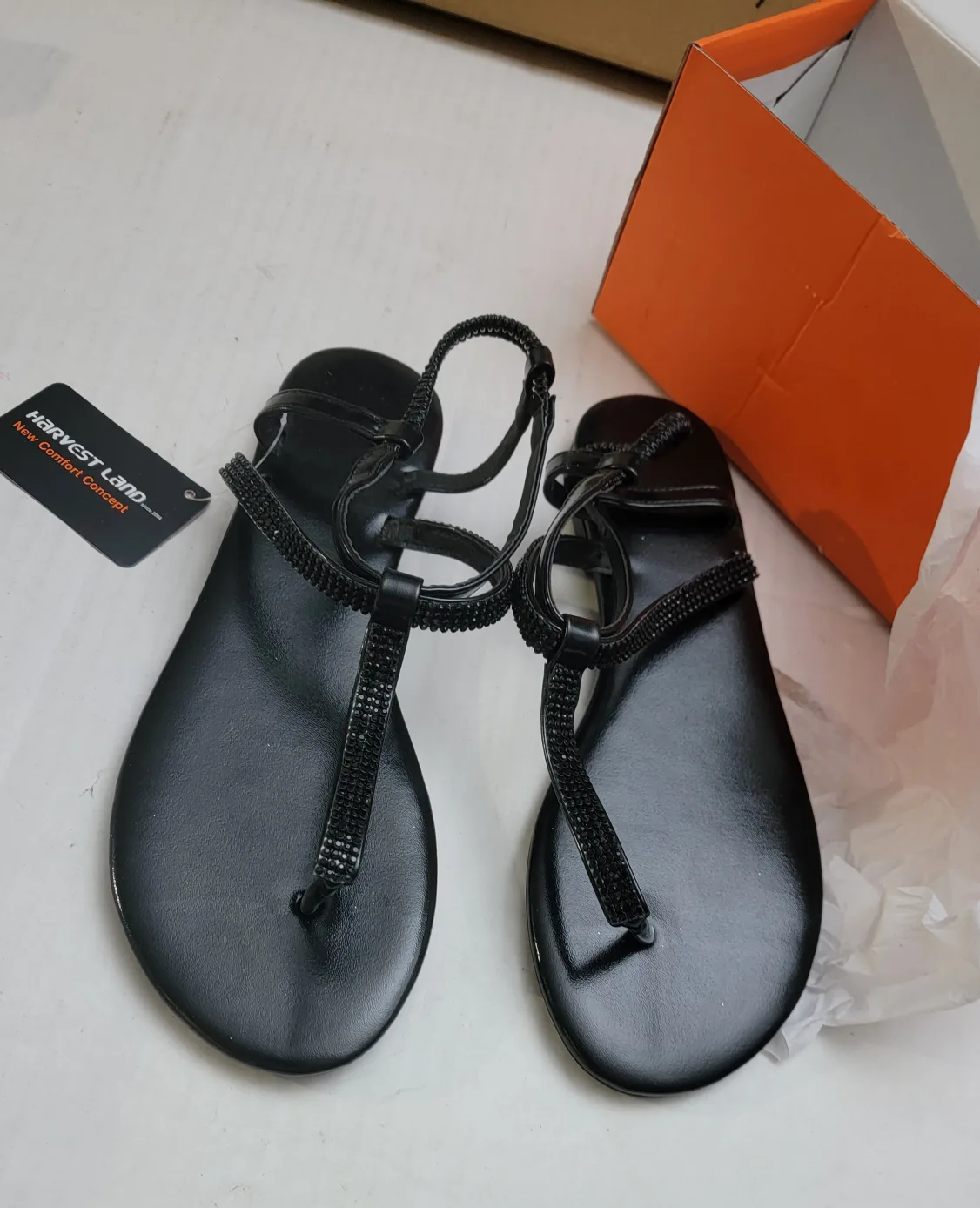 Harvest Land Women's Sparkly Gladiator T-Strap Sandals image indicator(10)