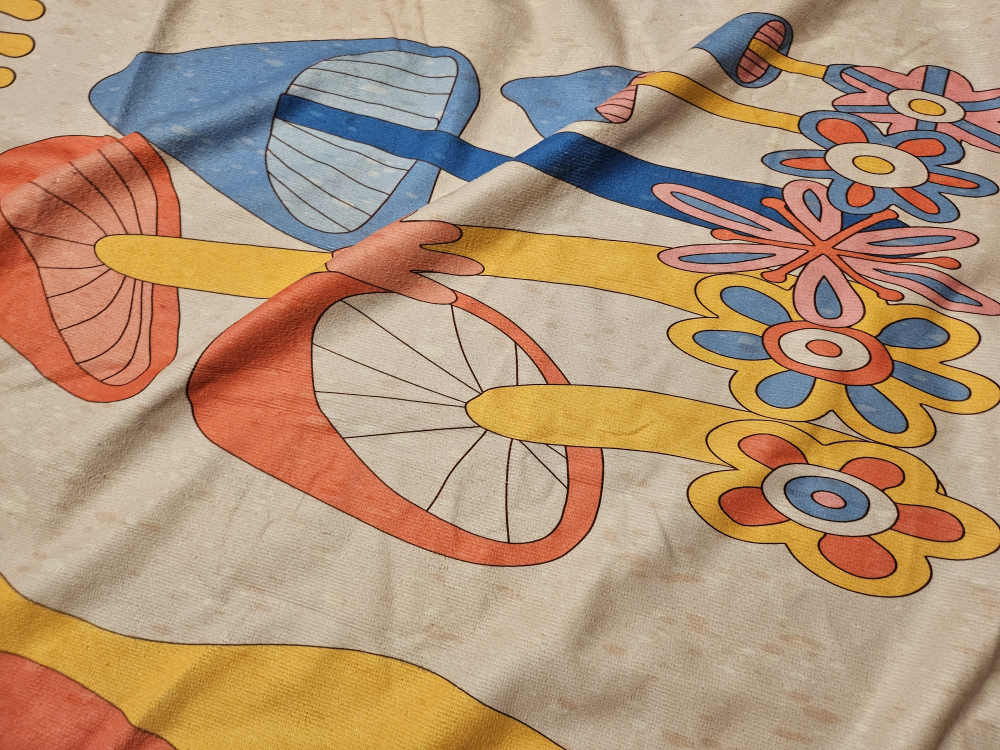 Quick dry beach towel 🍄mushroom and flowers - photo 2