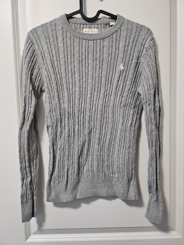 Jack Wills Grey Cable Knit Sweater image indicator(2)