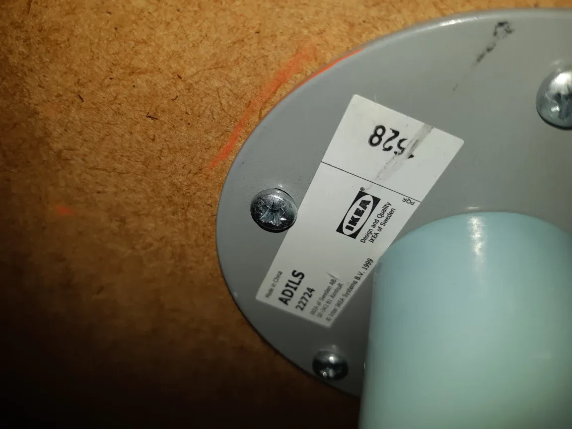 IKEA LINNMON Table with Red and Blue Button pattern image indicator(3)