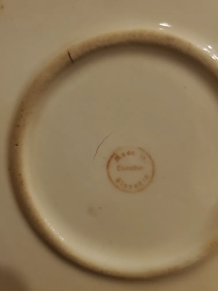 Antique Baby Plate - Kingfisher - 1930s Czechoslovakia Pottery image indicator(2)