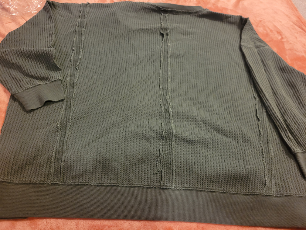 Torrid Green Waffle Knit V-Neck Long Sleeve Shirt - photo 5
