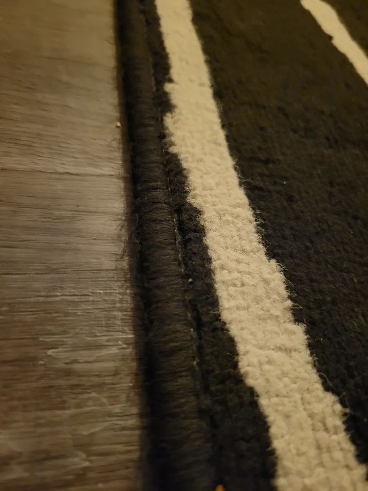 Black and White Striped Rug image indicator(3)