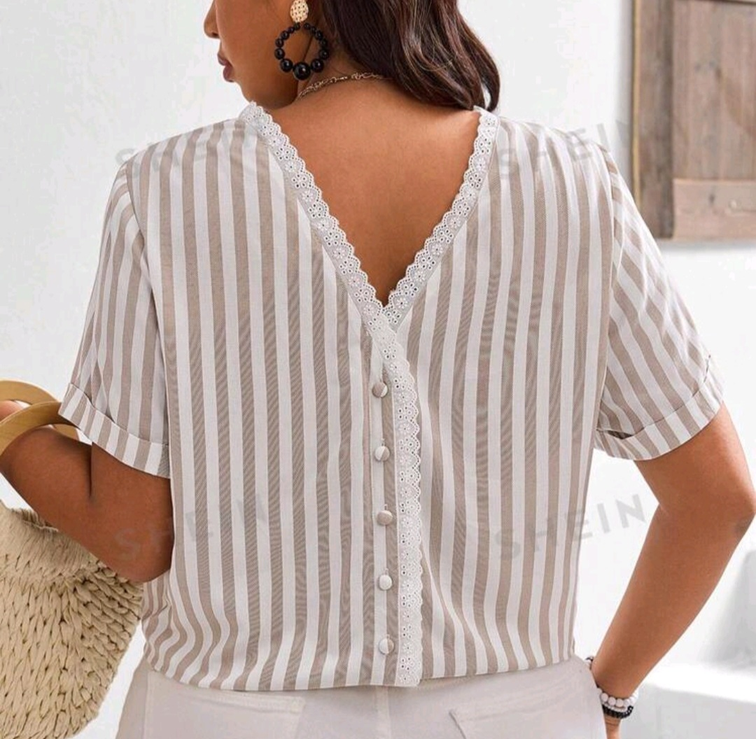 SheIn Striped Crop Top