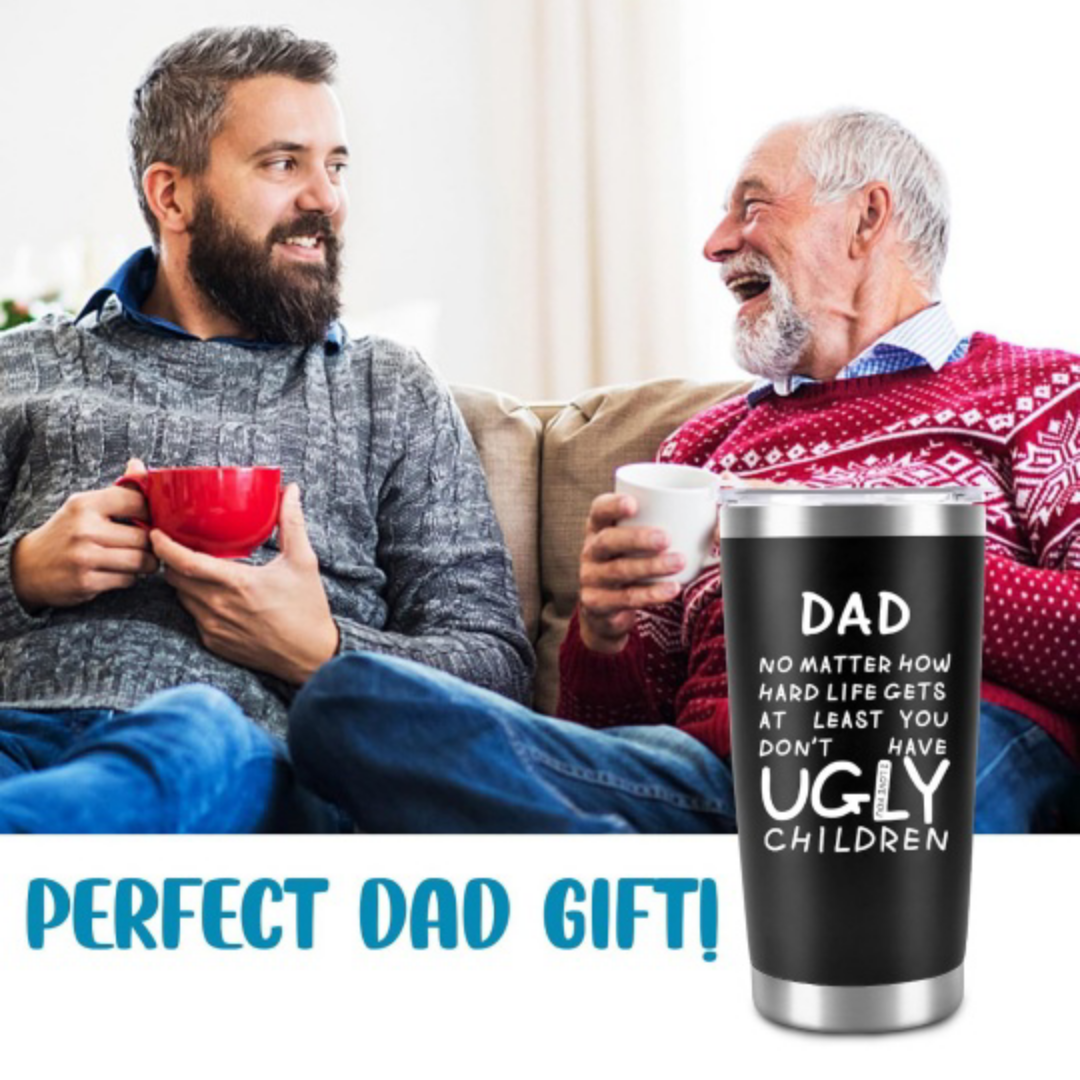 Stainless Steel Tumbler with Funny Dad Quote - photo 4