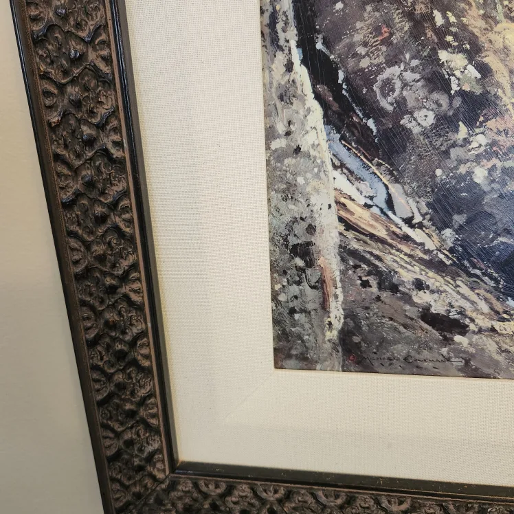 Set of 2 Framed Canadian Artist's Prints, brass label, image indicator(7)