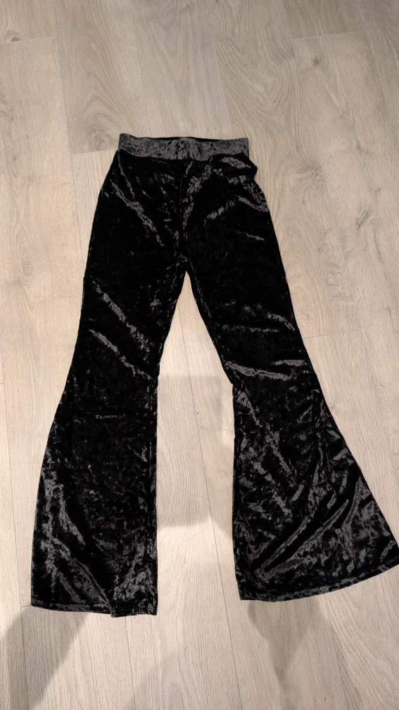 Black Velvet Flare Pants thumbnail