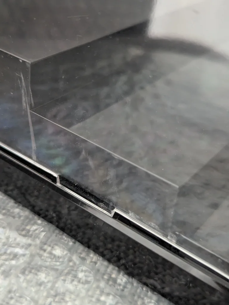 Clear acrylic model display case with 3 tier stand image indicator(2)