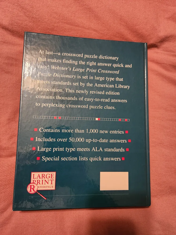 Webster's Large Print Crossword Puzzle Dictionary image indicator(2)