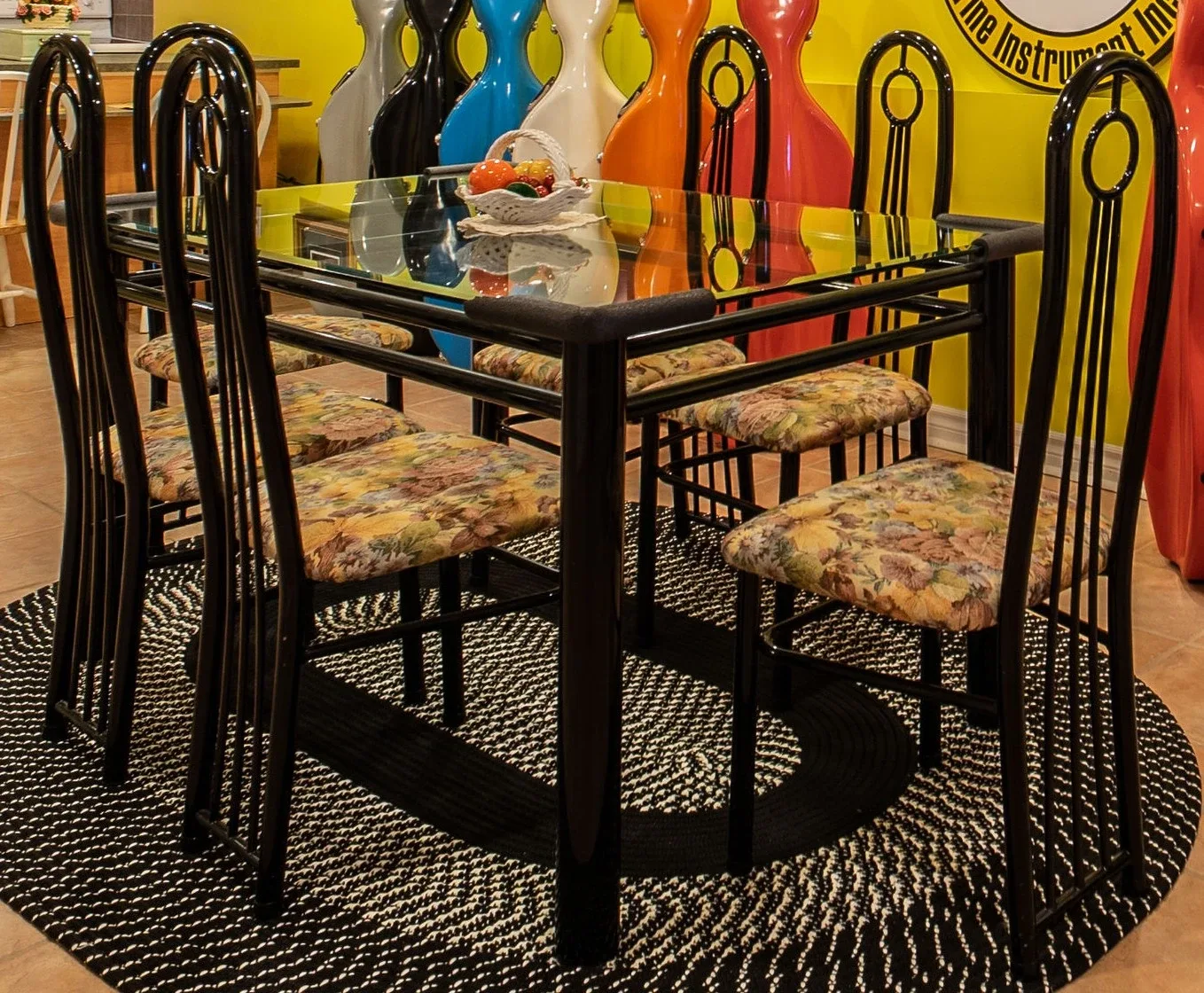 Glass Dining Table and 6 Chairs Set image indicator(2)