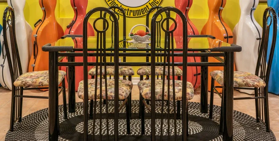 Glass Dining Table and 6 Chairs Set image indicator(3)