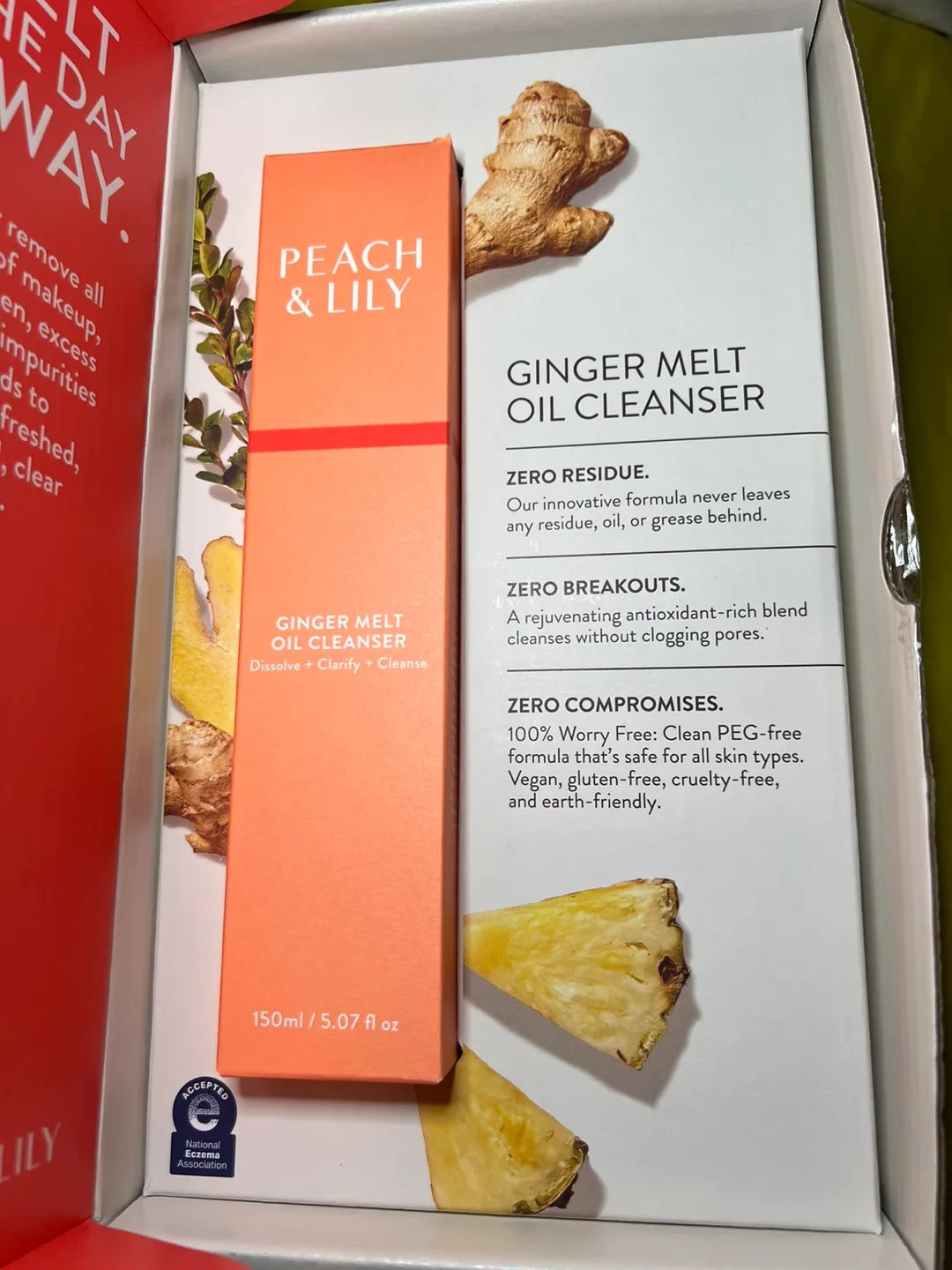 Peach and lily ginger melt oil cleanser new skincare image indicator(3)