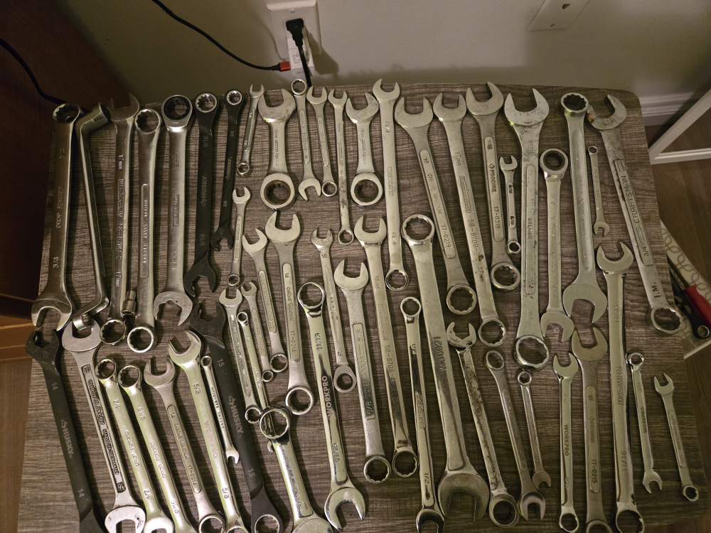 Large Lot of Wrenches and Sockets